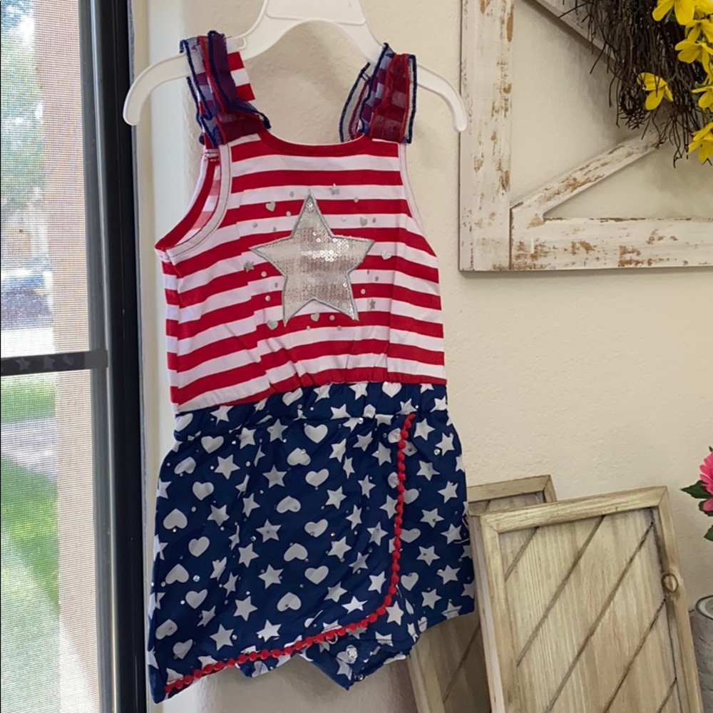 Red, White & Blue Romper